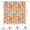 Shower Curtain Botanical Leaf Pattern Waterproof Fabric Bathroom Decor Vintage Farmhouse Style Shower Liner
