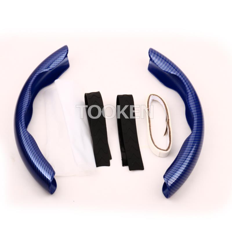 

Черный, красный, синий, 38 см, углеродное волокно, внешний вид с покрытием, ABS, универсальный противоскользящий чехол на руль автомобиля для всех моделей автомобилей