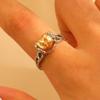 Gothic Dark Style Color Blocked Skull Ring For Men And Women Daily Charming Jewelry Gift