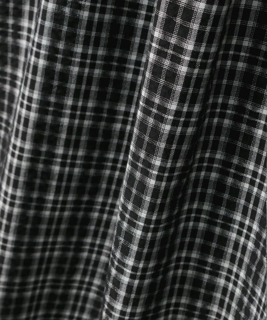 INDUST Summer Roy Wrinkle Check Shirt_Black