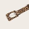 Women's Fashion Leopard Print Belt PU Leather Waistband for Jeans Casual Trousers and Dresses Adjustable Waist Sash