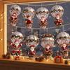 8Pcs Christmas Novelty Wooden Hanging Ornaments 8-Piece Set, Hot Air Balloon Santa Claus, Home Kitchen Atmosphere Decoration