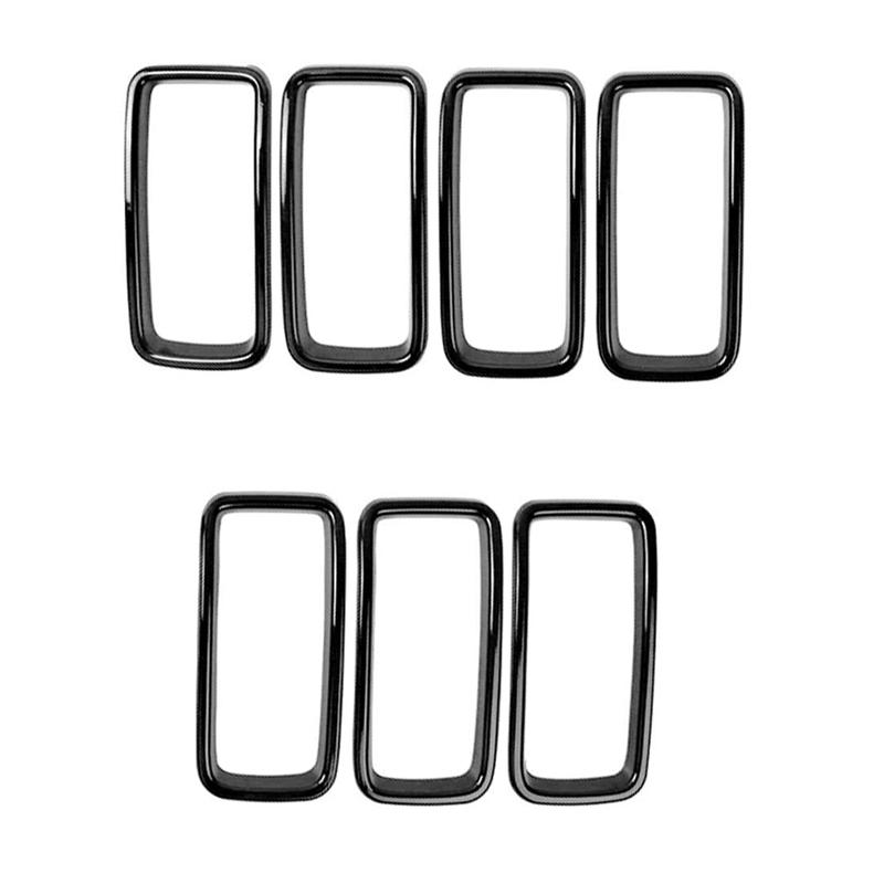 For Jeep Renegade     Front Bumper Grid Grille Erts Racing Grill Frame Trim ABS Black