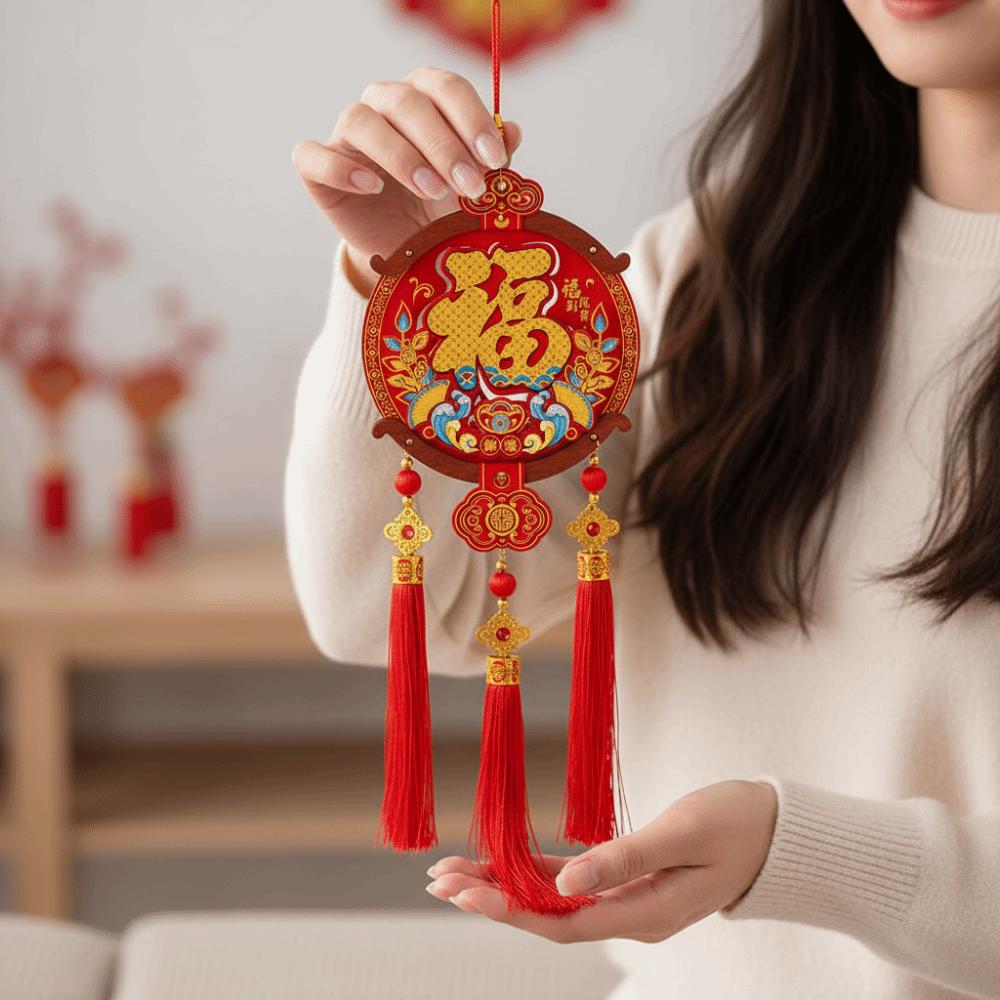 Chinese Style Spring Festival Door Decoration Traditional New Year Hanging Ornaments  Home