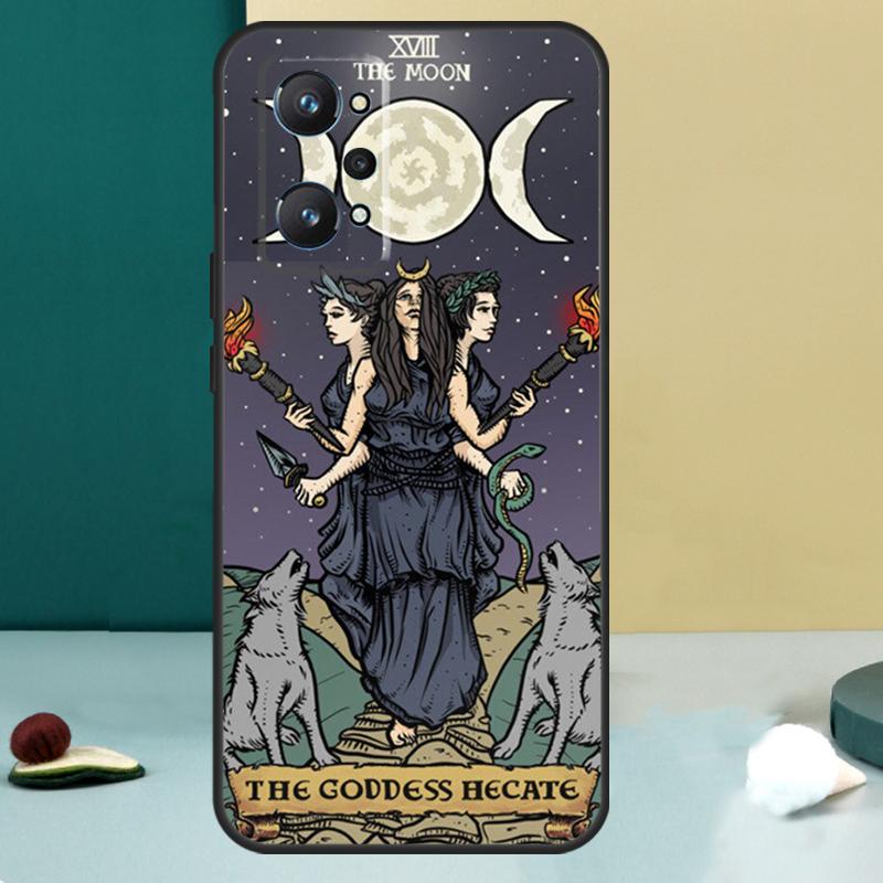 Triple Moon Goddess Hecate Tarot Card For OPPO Realme C33 C55 C35 C31 C30 C21Y C25 C11 C15 GT Neo 5 3T 2T 9 10 11 Pro Plus Case