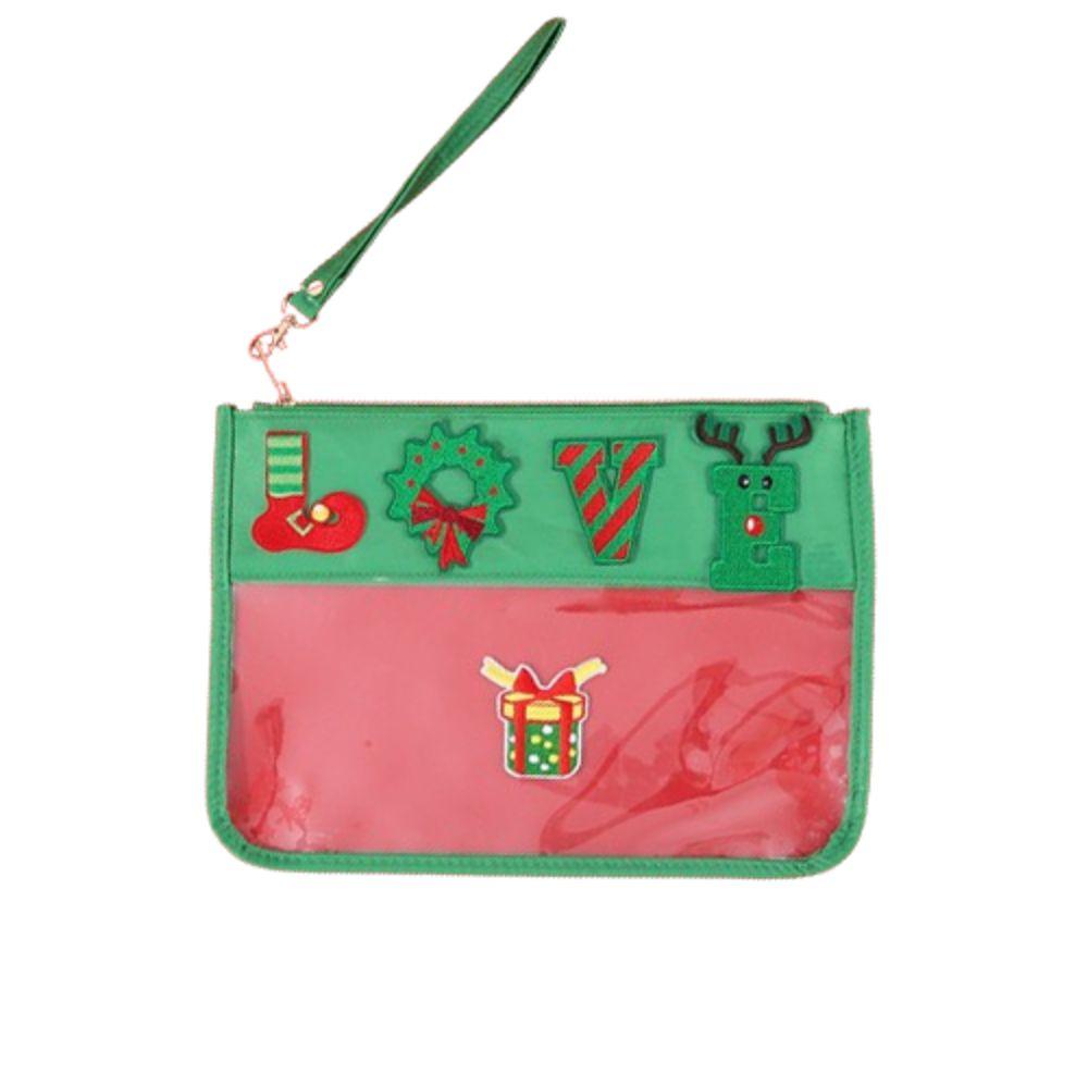 Creative Cosmetic Zipper Pouch Waterproof Christmas Toiletry Bags  Travel