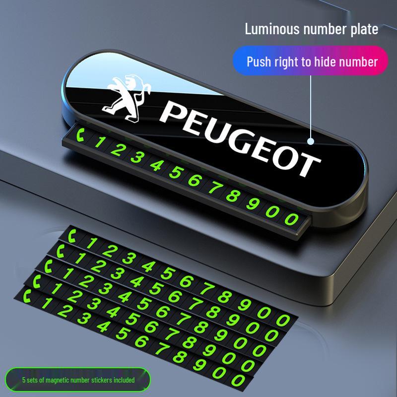 Temporäre Parkplatzschilder mit Aurora-Verdeckung für Peugeot Modelle 408, 508L, 4008, 5008, 308, 2008