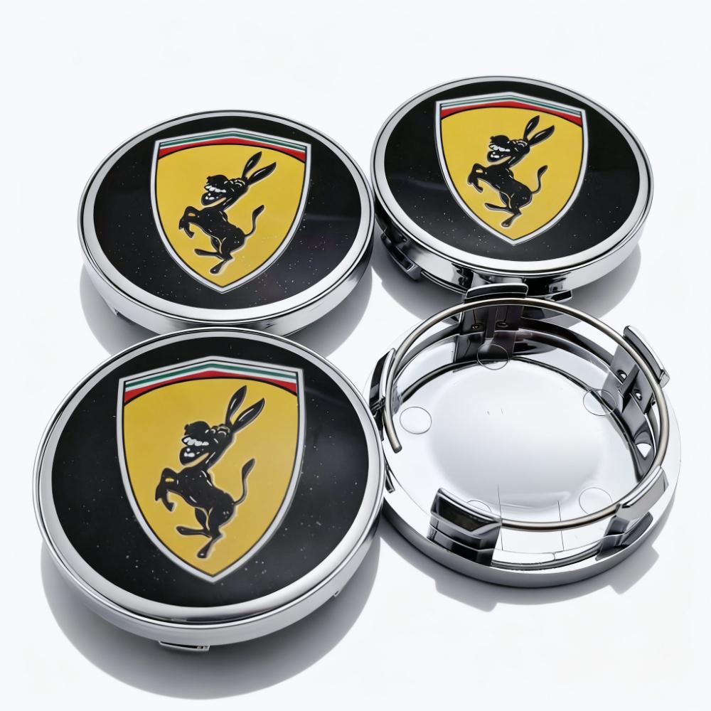 4pcs Donkey Logo Emblem Car Wheel Center Caps 58MM 54MM Rim Hubcaps Dust Cover Donkeys Badge Wheels Hub Cap Replace Accessories