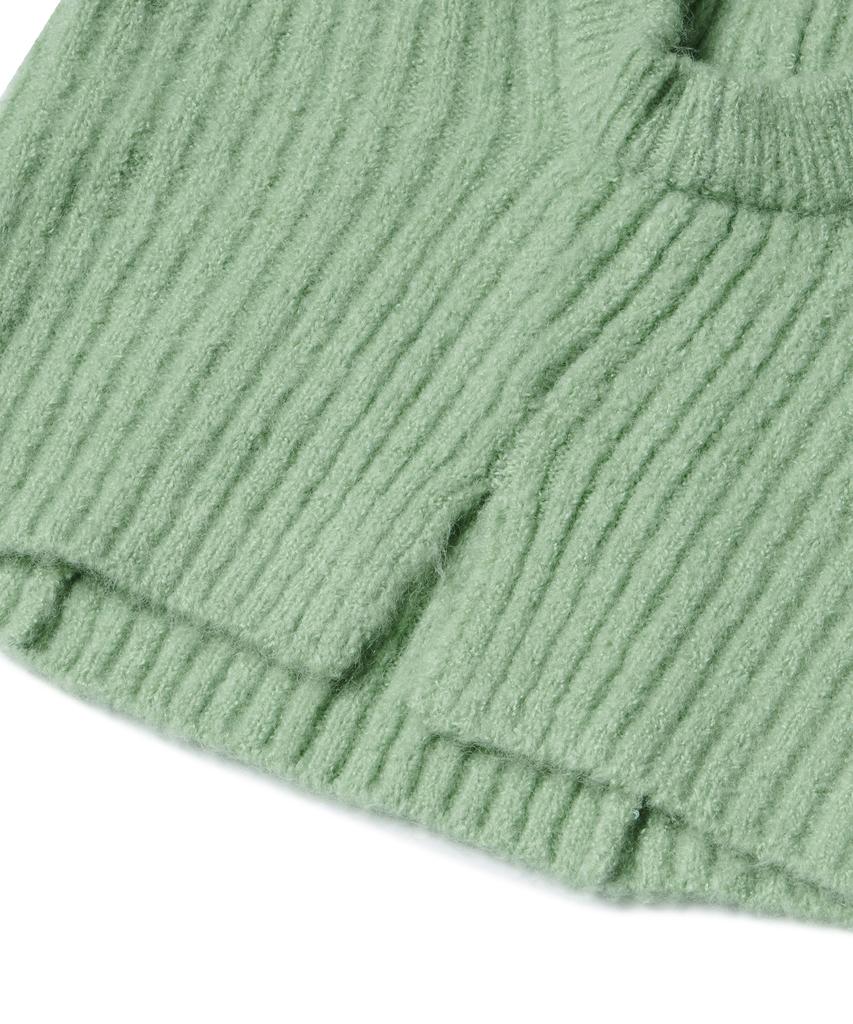 MUSINSA STANDARD WOMAN Women'S Soft Boucle Knit Balaclava [Apple Green]