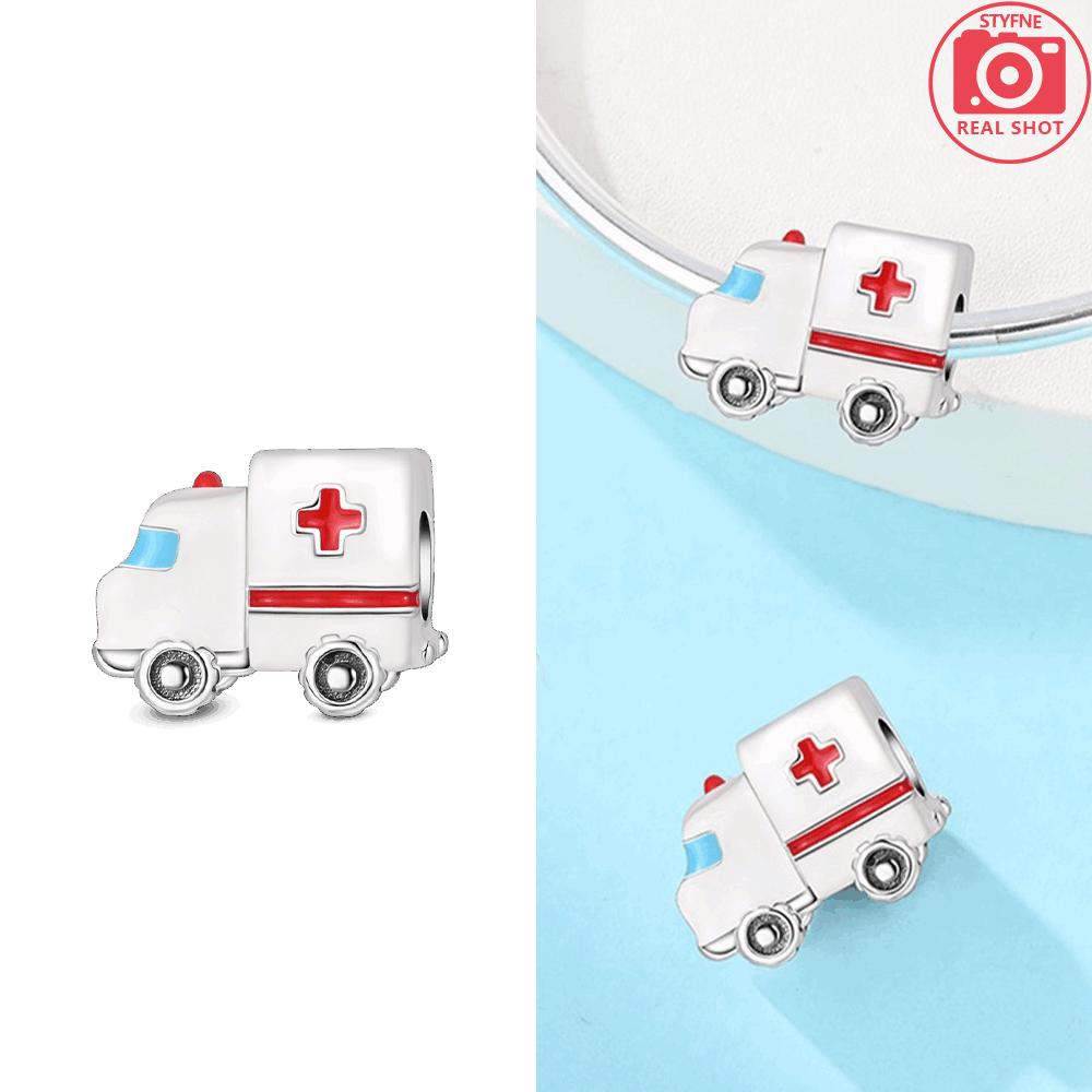 Authentic Copper Medical Care Collection Pendant Tooth Toothbrush Medicine Box Ambulance Bead Compatible With Bracelets Diy Gift Women Jewellery