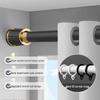 Telescopic No-Drill Curtain Rod & Bracket, Clothes Drying Shower Support Rod, Door Roman Rod