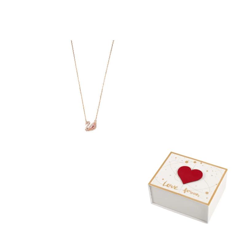 Swarovski Dazzling Swan Crystal Necklace Women Necklace Rose-Gold 5469989