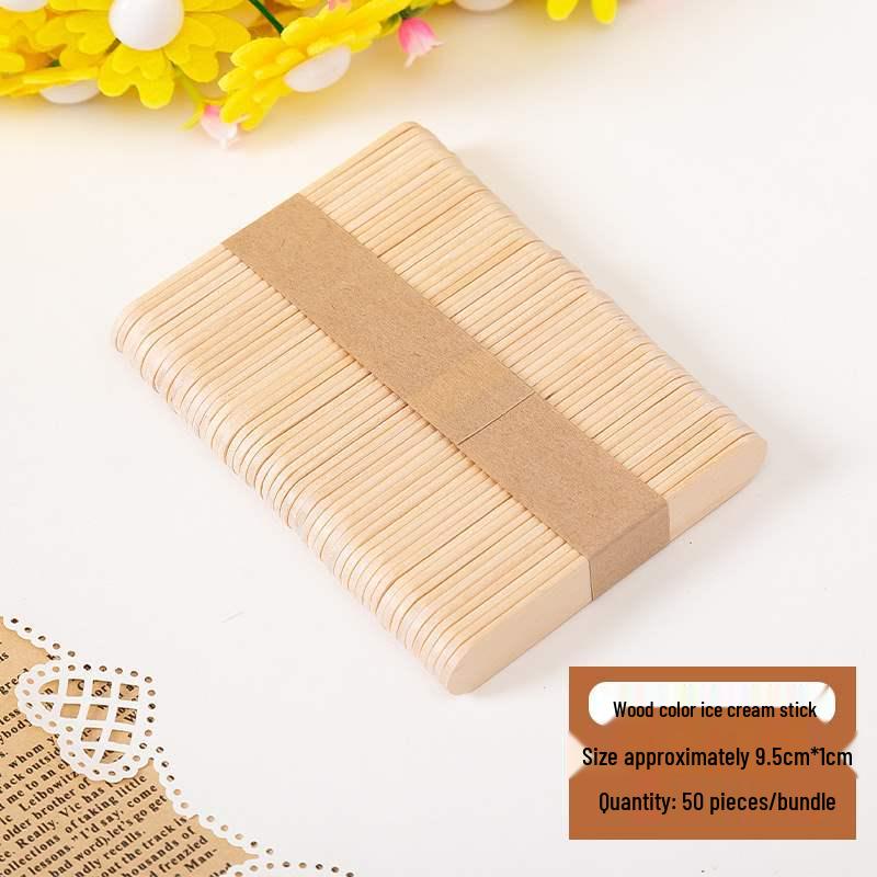Colorful Wooden Popsicle Sticks for DIY Crafts and Ice Cream
