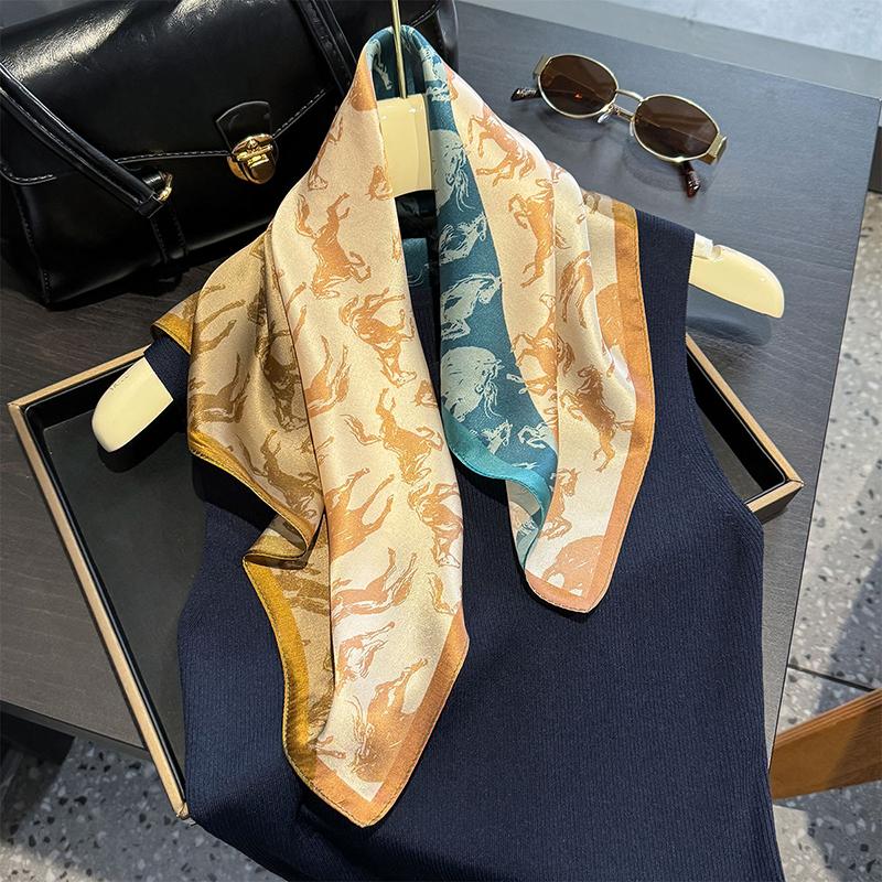 100% Silk Scarf Mulberry Real Silk Scarves for Women Luxury High Quality Headband Kerchief Neckerchief Hairband Bag Wrap Hijab