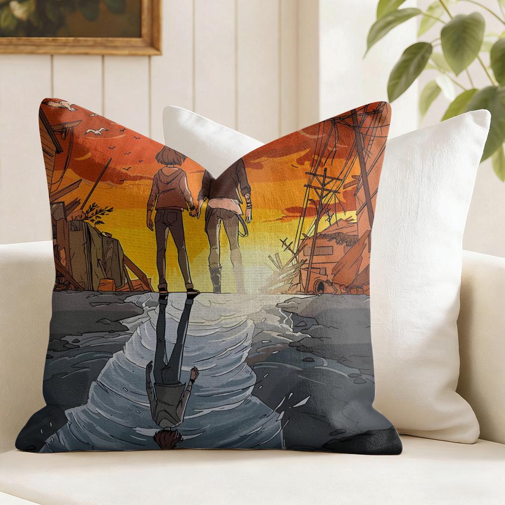 LLife is SStrange Game Cushion Cover Summer Linen Pillow Case Organic Fabric Cushion Cover DoubleSided Print Sofa Home Decor