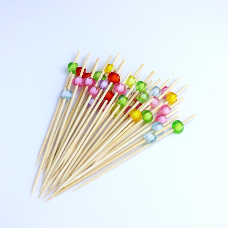 ZISIZ Disposable Transparent Heart Fruit Picks