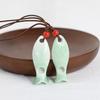 Handmade Fish Whistle Necklace Adjustable Cord Porcelain Fish Pendant  Jewelry Accessories