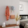SONGMICS Wall Mounted Coat Rack, Hook Rack with 4 Tri-Hooks, for Clothes, Keys, Hats, Purses, In The Entryway, Bathroom, Closet Room, White