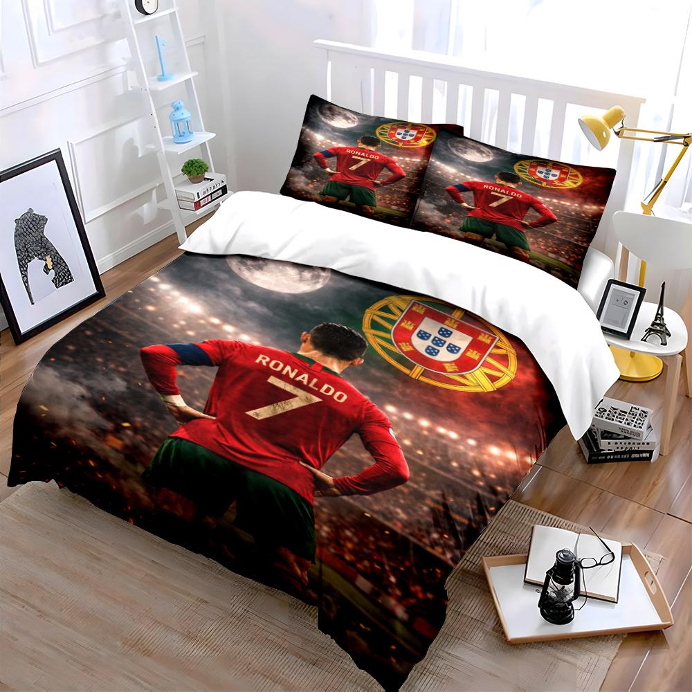 Soccer Star Bedding Set Bedding Duvet Cover Set Duvet Cover Pillowcases Home Decor (1 * Duvet Cover 2 * Pillowcases, Without Duvet Insert)