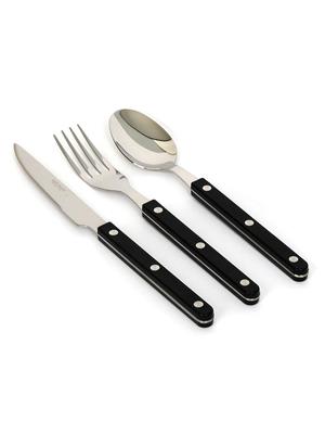 Katewaltz Tiny Blanc Rev Besteck 3-teilig Speisemesser, Löffel, Gabel