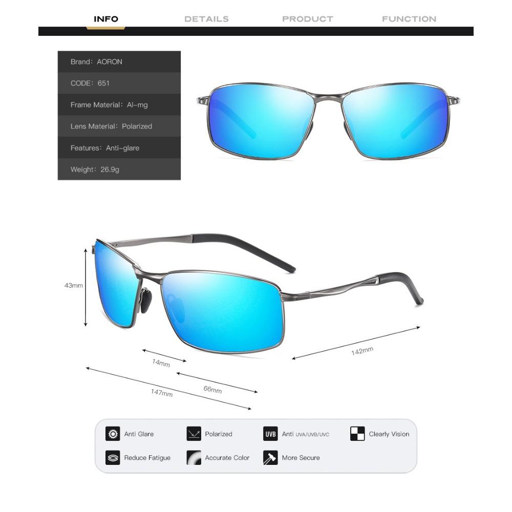 aoron Men's Polarized Glasses Color-changing Sunglasses Fashion Night Vision Glasses Sunglasses