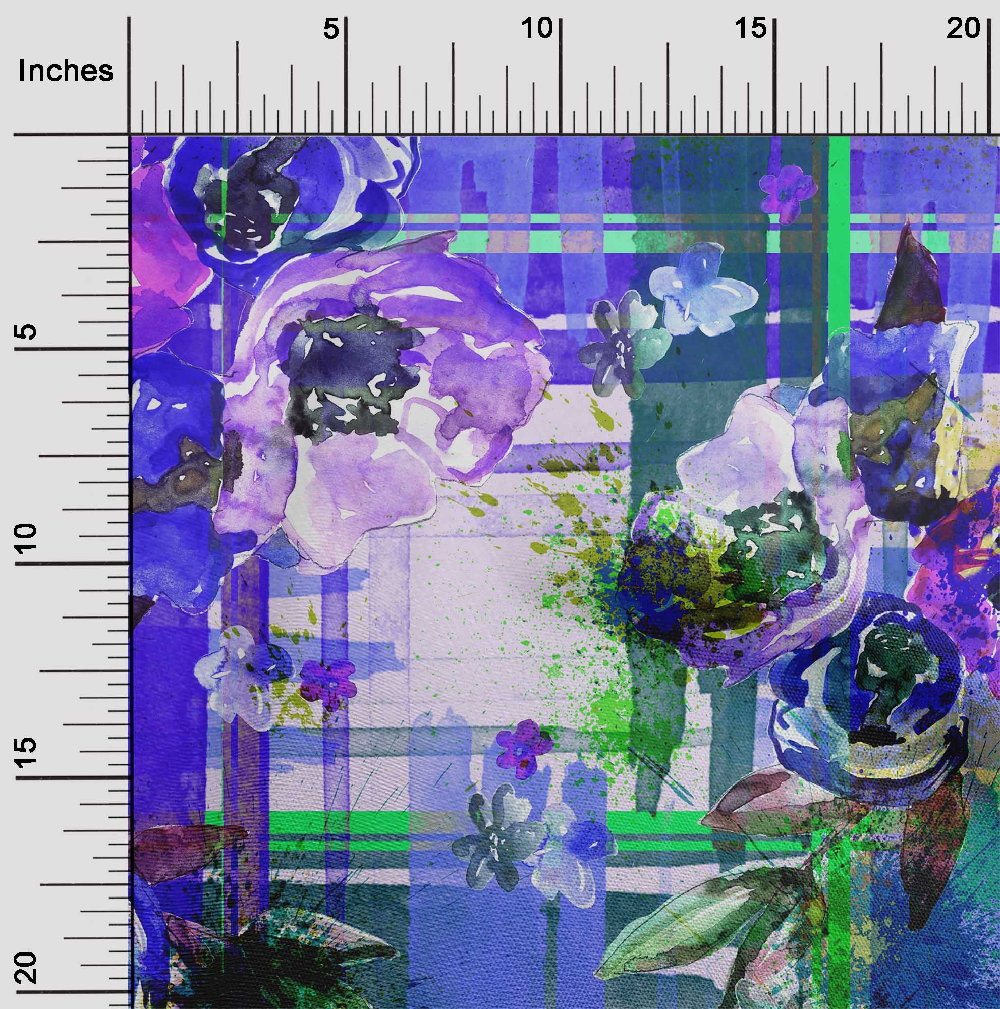 

OneOone Cotton Flex помаранчева тканина в клітку та акварельні квіти для пошиття тканини для рукоділля з принтом у дворі 40 дюймів 42 Inch Wide - Viscose Chiffon фіолетовий