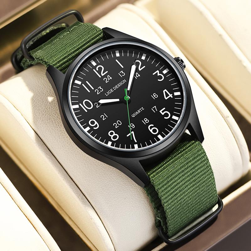 New Army Military Watches For Men Casual Business Nylon Strap Luminous Watch Men Waterproof Date Men's Quartz Wristwatch