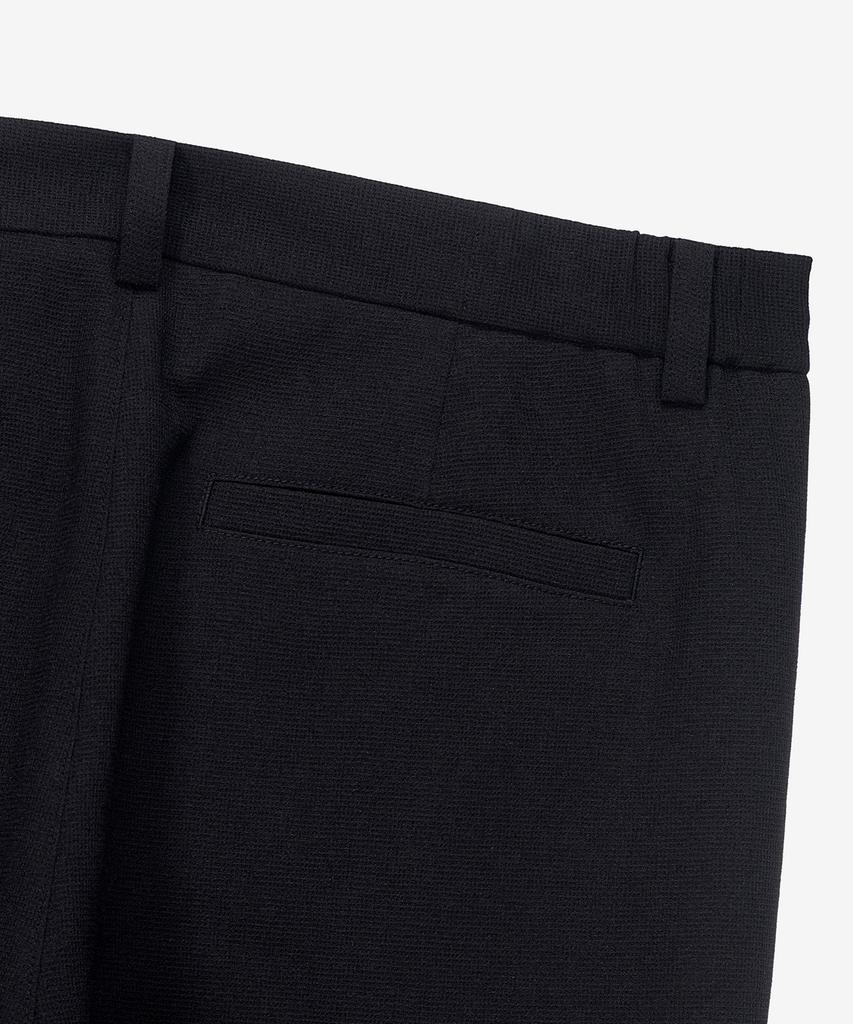 MINDBRIDGE [Couture] Black One-Tuck Relaxed Fit Modified Texture Elastic Waist Pants