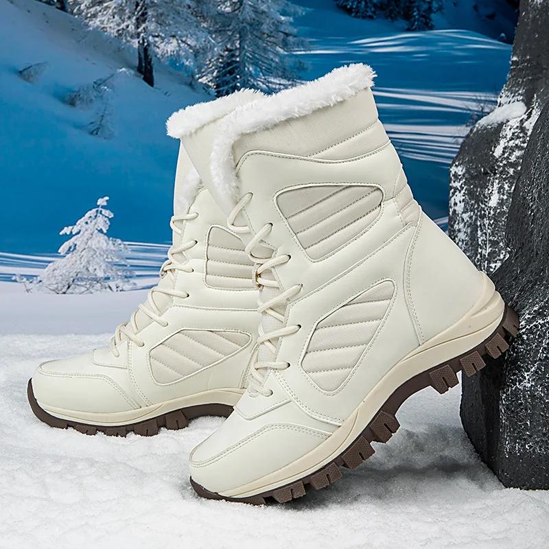 Women Shoes Winter Non-slip Plush Snow Mid-calf Boots Warm Platform Shoes Bota Feminina Zapatos De Mujer Chaussure Femme Female