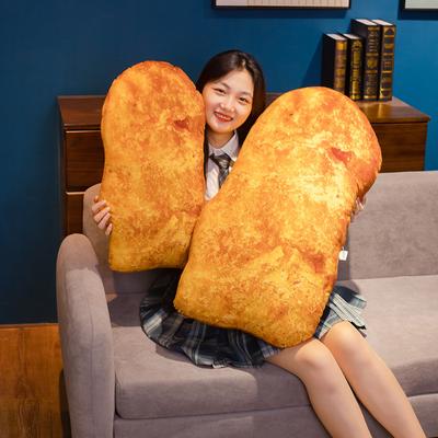 Creative Simulation Big Chicken Chops Throw Pillow Plush Toy Foodie Snack Doll Girl Bed Sleeping Soothing Rag Doll