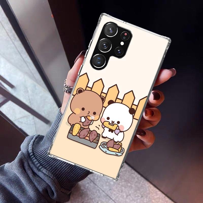 Bubu Dudu Cartoon Cute Phone Case For Samsung Galaxy S23 S24 S25 Edge S26 Ultra S22 + S21 Plus S20 FE Cover Silicone Print Shell