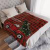 Merry ChristmasFlannel Fleece Blanket, Cozy Microfiber Plush Throw Blankets for Bed Sofa Couch Travel Camping-300gms