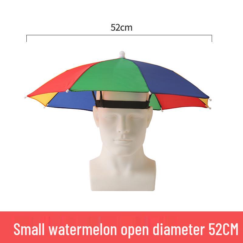 Large Rainbow Sun Hat Umbrella for Street Stalls and Fishing