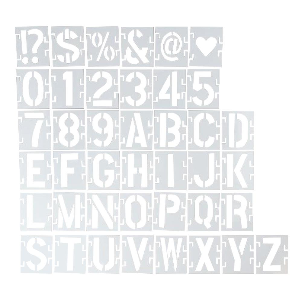 Portable 2/3/4/5inch Letter Stencils DIY Craft Stencils For Painting Alphabet Drawing Templates Large Numbers Templates