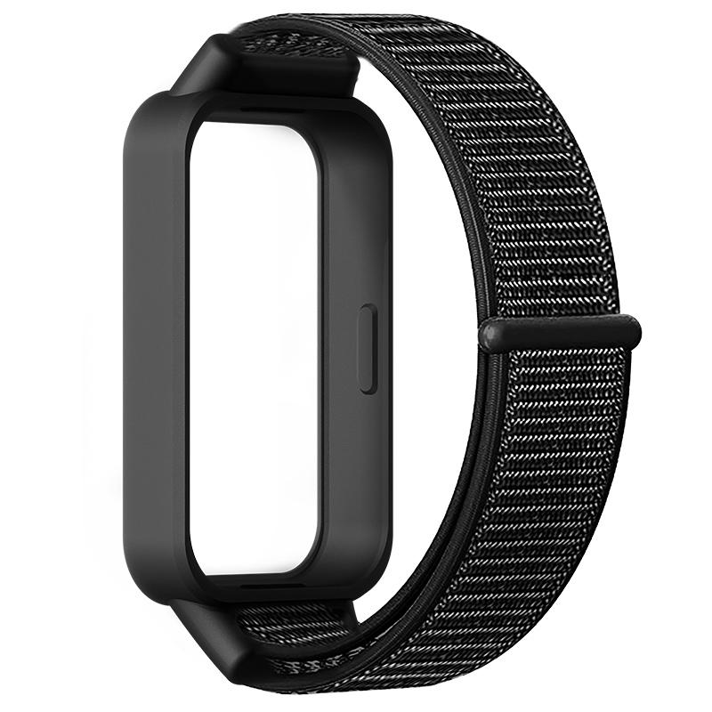

For Xiaomi Redmi band 3 accessories sports Nyon bracelet correa Protective Bumper shell Cover for mi band 9 active PC Case+Strap For Redmi band 3