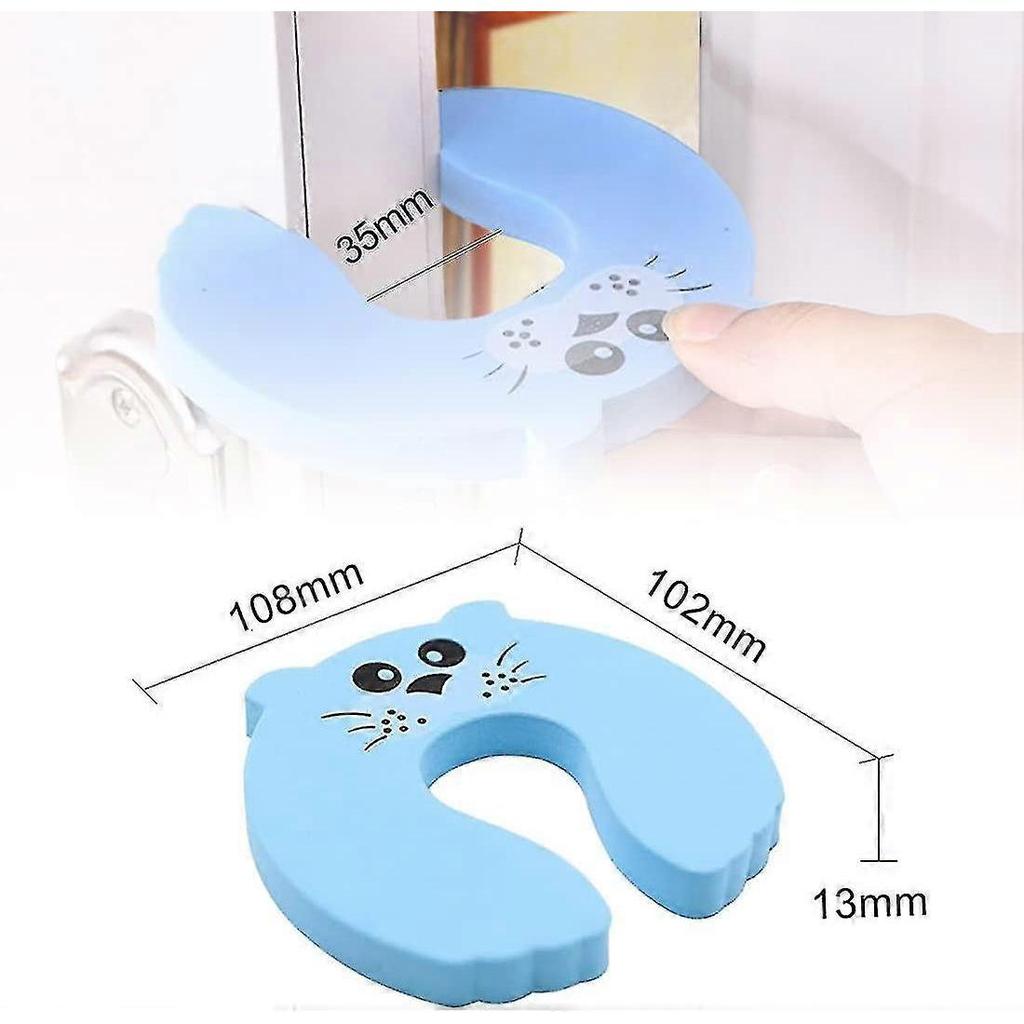 6pcs Anti-pinch Door Stopper, Baby Safety Door Stopper, Foam Door Stopper For Child Finger Protector Reduce Noise - RiRi
