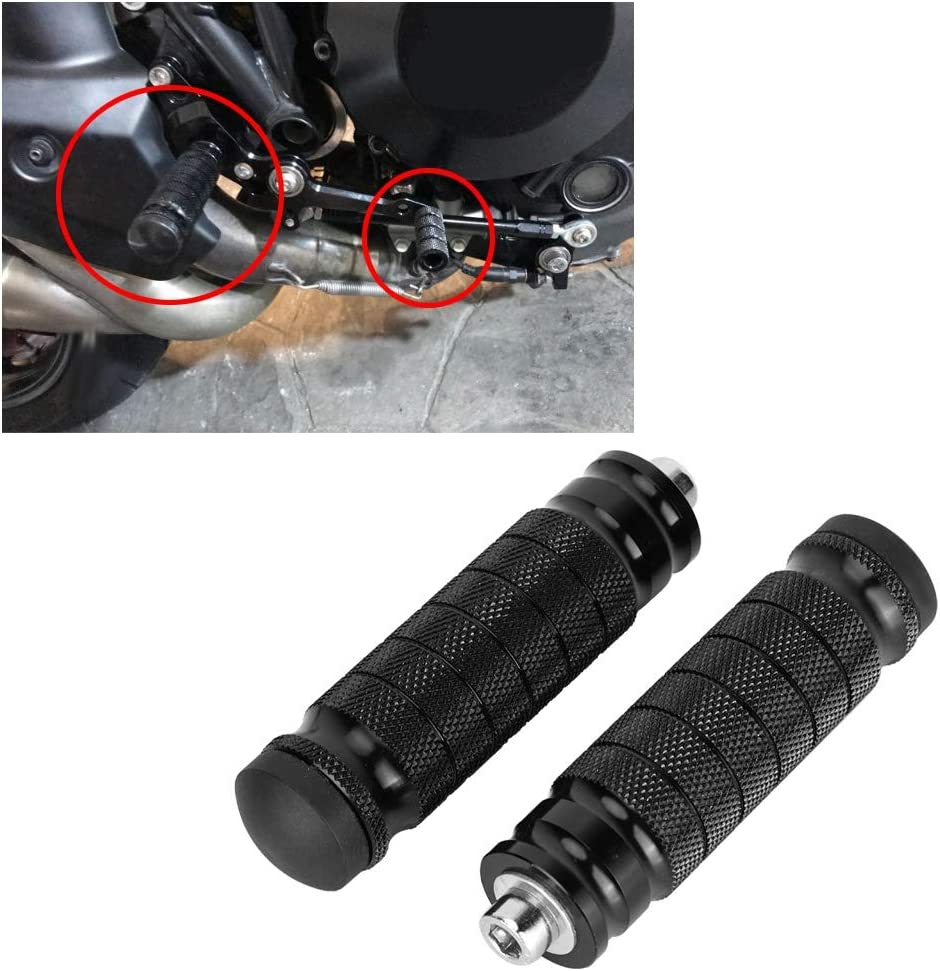 1 Pair Motorcycle Rear Passenger Footrests Aluminum Alloy Non-slip Footpegs Foot Rest Pegs Pedals Modified Parts