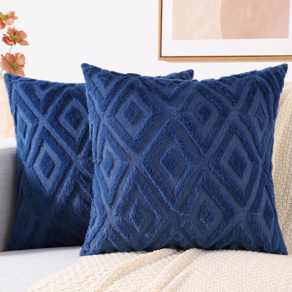 Throw Covers New Hapihappy Pillow 45x45 Set Of 2 Decorative Soft Plush Pillow Case 30x50 Pillow Covers For Bed Sofa Living Room