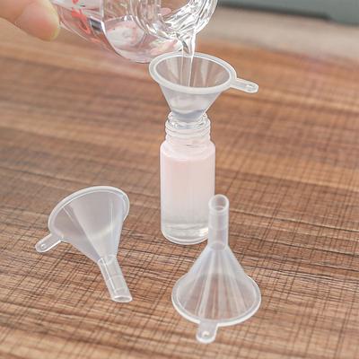 Clear Funnel  Funnel Clear Wide Mouth Plastic Multi Purpose Dishwasher  Small Funnel for Lab Bottle Perfume Spice Powder