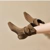 Anti-slip Shoes - New Style - Fall/Winter Pointed Toe Short Boots - Mid-calf Boots - Women's Shoes