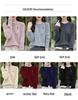2025 Women's Fashion Color Block Knitted Cardigan: Round Neck, Fake Two-Piece, Embroidered Cable Knit Sweater