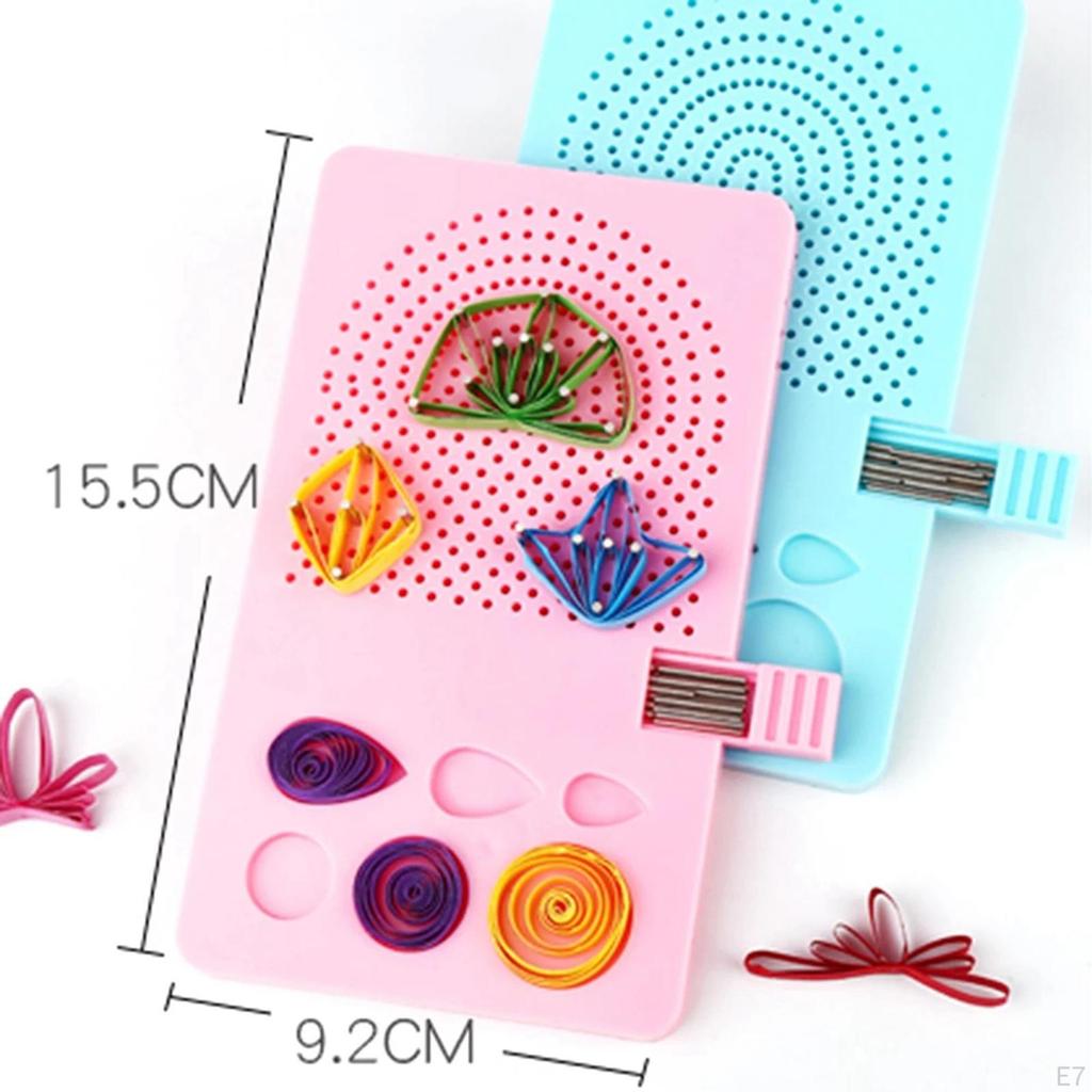 Paper Quilling Board mit vielen Löchern und Stiften, Bastelzubehör für Strickraster-Führung und Stiftaufbewahrung