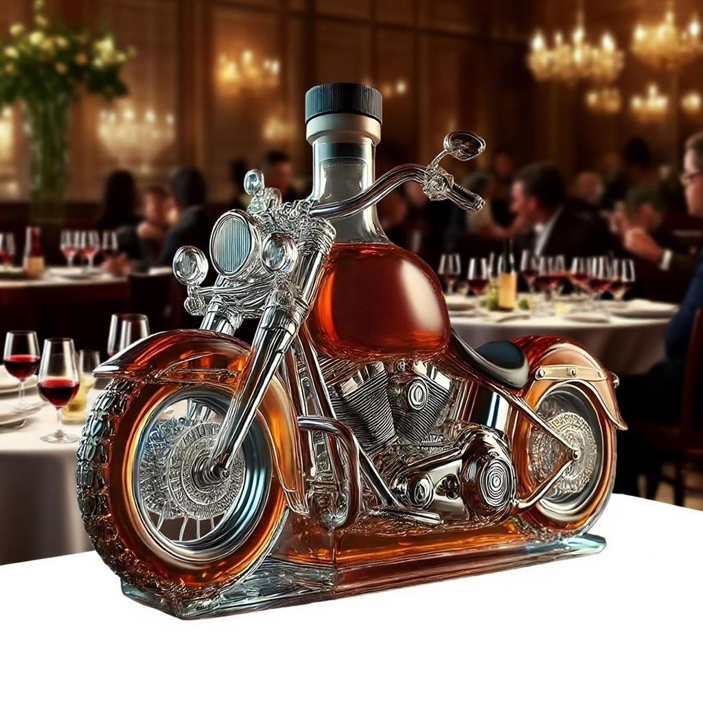 New Wine Decanter Motorcycle Glass Whisky Decanter Bottles Vintage Liquor Aerator Desk Decor For Whisky Champagne Vodka