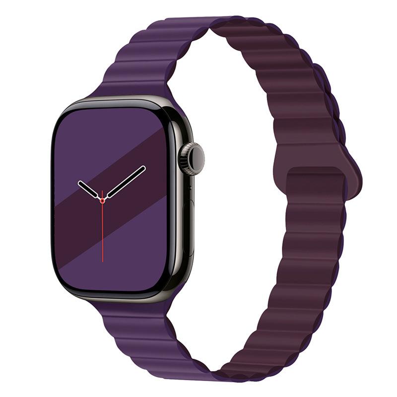 Suitable For Apple Watch Applewatch10 Compact Silicone Magnetic Strap Iwatch9876 Generation Se Fine
