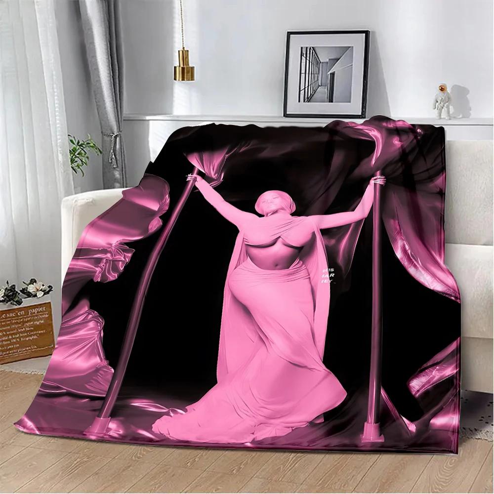 New Nicki Minaj Rapper Pink Friday 2 Printed Blanket Picnic Blankets Warm Blanket Soft and Comfortable Home Travel Birthday Gift