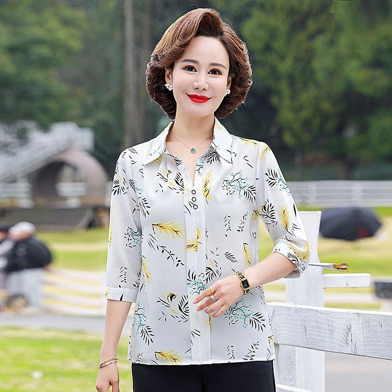 Women's Shirt Short Sleeved Summer New Versatile Loose and Fashionable Printed Shirt Top