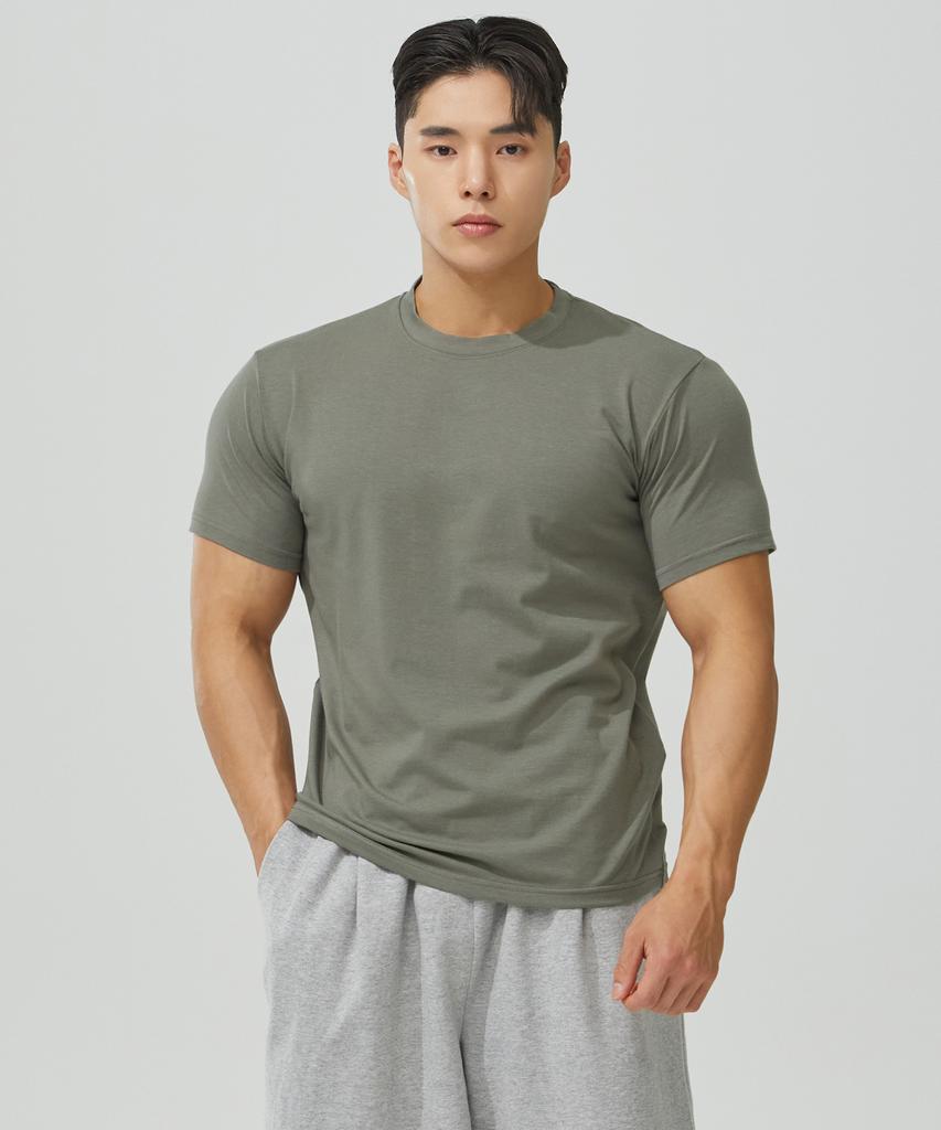 Beullaegmonseuteopis Plain Muscle Fit Modal Short Sleeve T-Shirt (4 Colors)