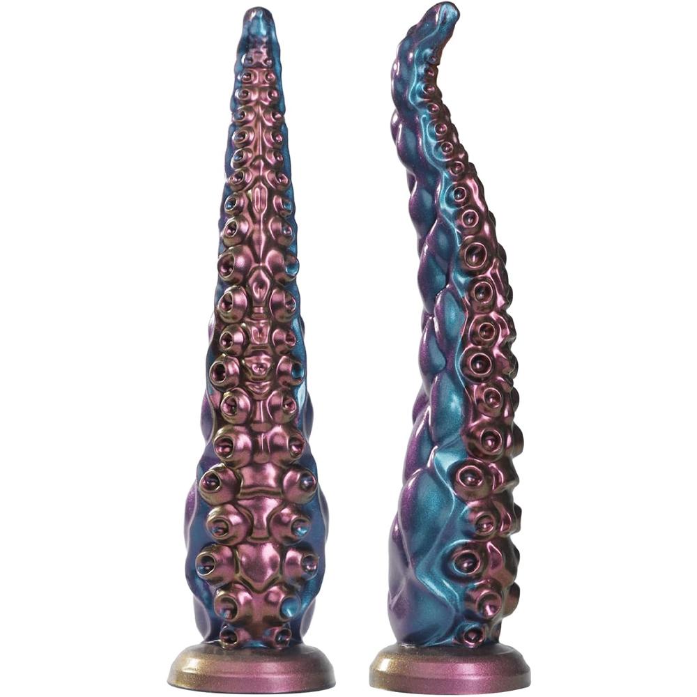 Realistic Tentacle Dildo 12.9" Silicone Anal Toy with Suction Cup - G-Spot & P-Spot Stimulator, Monster Dildo for Prostate Massage