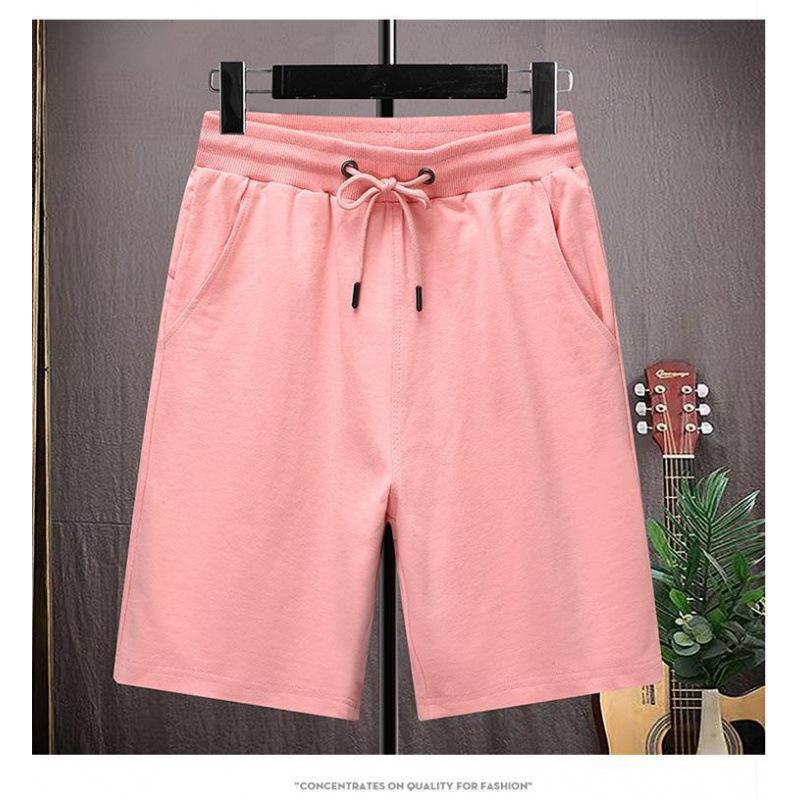 

Летние шорты пять четвертей больших размеров, мужские спортивные пляжные брюки из чистого хлопка, вязаные повседневные тонкие трансграничные мужские брюки оптом 5XL