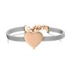 Stainless Steel Smooth Heart Mesh Bracelet Minimalist Love Shape Fashion Jewelry For Daily Wear